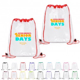 Customized Clear Pvc Drawstring Backpack