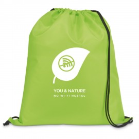 Heavy Duty 210D Polyester Drawstring Cinch Up Backpack (14" x 17") with Logo