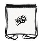 The 12" x 12" Clear Drawstring Backpack with Logo