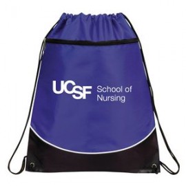 Pocket Drawstring Backpack with Logo