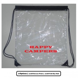 Custom Full Dye Sublimation Clear Polyester Drawstring Bag  Custom Full Dye Sublimation Clear Polyester Drawstring Bag