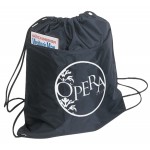 Nylon Drawstring Cinch Up Backpack with Logo