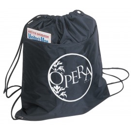 Nylon Drawstring Cinch Up Backpack with Logo  Nylon Drawstring Cinch Up Backpack with Logo