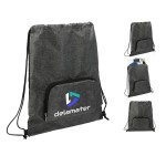 Logo Branded Ash Recycled Pack-able Drawstring Bag