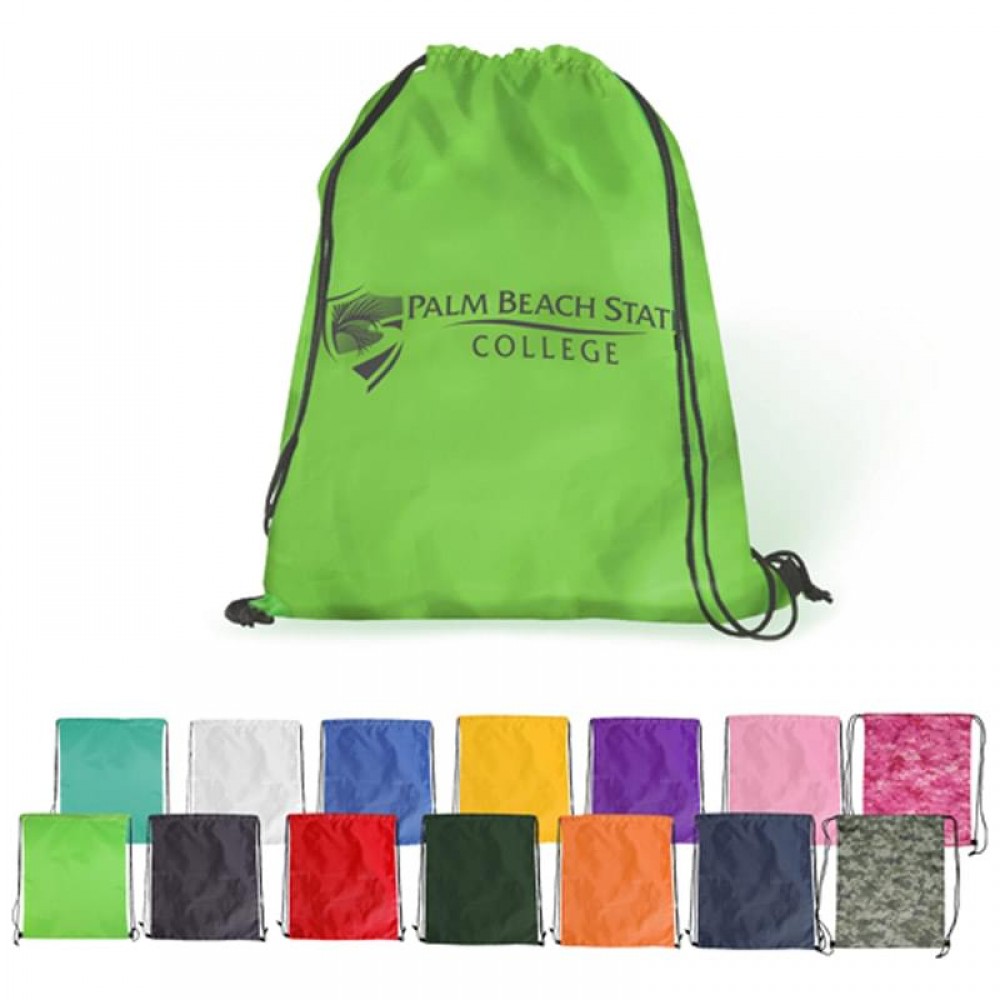 Personalized Drawstring Backpack - Polyester Drawstring Bags