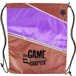 Personalized Tri Color Front Zipper Drawstring w/Headphone Access