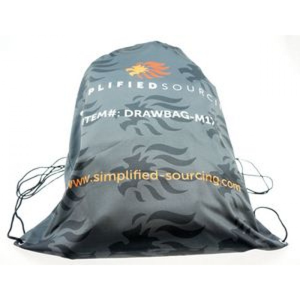 Light Weight Microfiber Drawstring Backpack with Logo