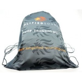 Light Weight Microfiber Drawstring Backpack with Logo