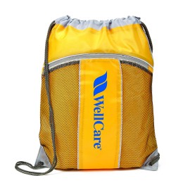 Customized The Leader Drawstring Bag - Mango  Customized The Leader Drawstring Bag - Mango