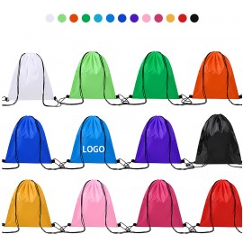 Logo Branded Polyester Storage Drawstring Bag