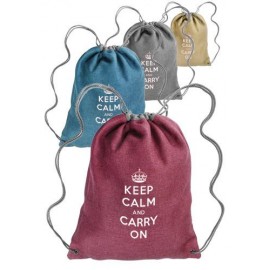 Personalized Cromwell Linen Drawstring Backpacks