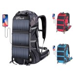 68L Hiking Backpack with 20 Watts Solar Charger Panel with Logo