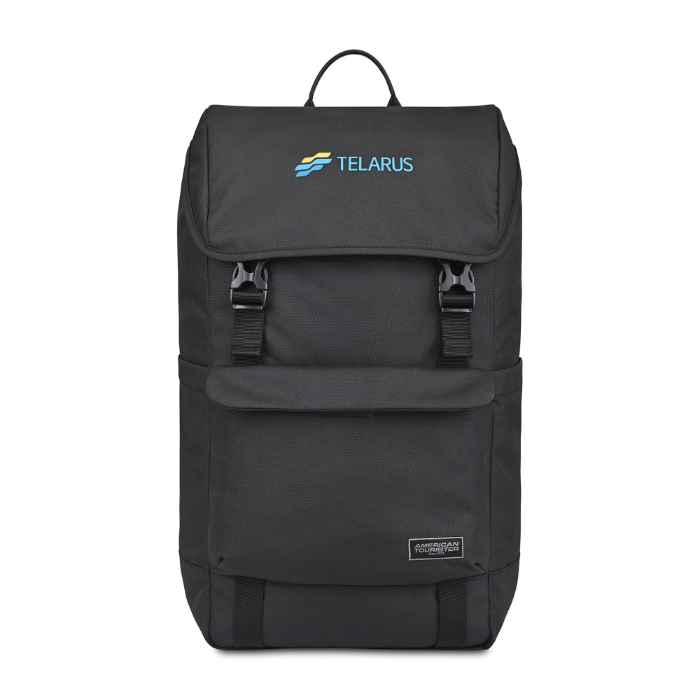 American Tourister Embark Laptop Backpack - Black with Logo American Tourister Embark Laptop Backpack - Black with Logo