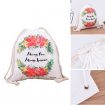 Customized Polyester-Cotton Drawstring Tote Bag