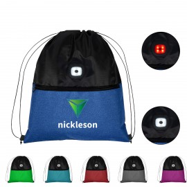 Logo Branded Light Up Drawstring Bag