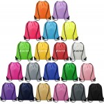 7.8 x 13" 210D Polyester Drawstring Backpack for Party Gym Sport Trip with Logo