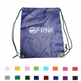 14" x 17" Polyester Sports Drawstring Backpack with Logo  14" x 17" Polyester Sports Drawstring Backpack with Logo
