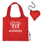 Logo Branded Folding Tote Bag with Drawstring Pouch