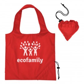 Logo Branded Folding Tote Bag with Drawstring Pouch