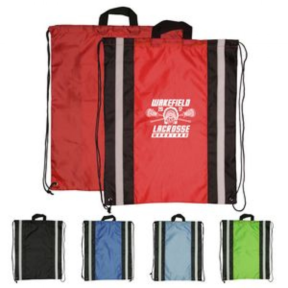 Large Reflective Drawstring Sport Bags with Logo