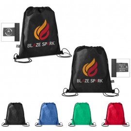 Logo Branded Conserve RPET Non-Woven Drawstring Backpack