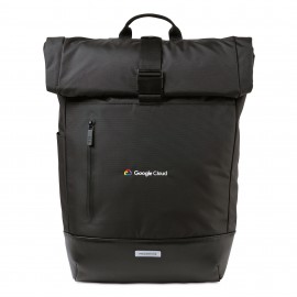 Moleskine Metro Rolltop Backpack - Black with Logo