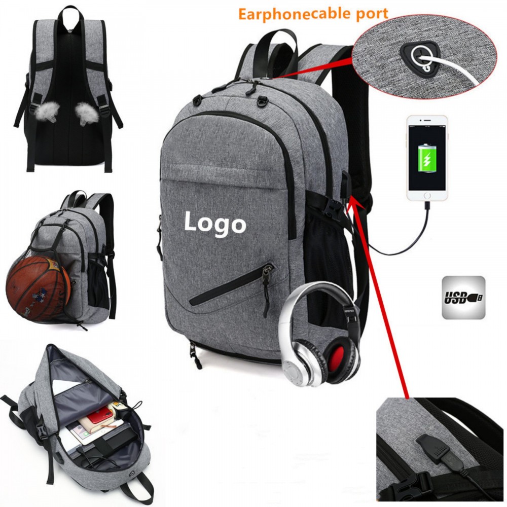 Mesh Basketball Backpack with Logo