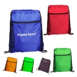 Mesh Drawstring Sports Pack with Pocket with Logo