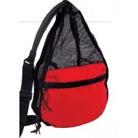 Logo Branded 2 Tone Mesh Backpack