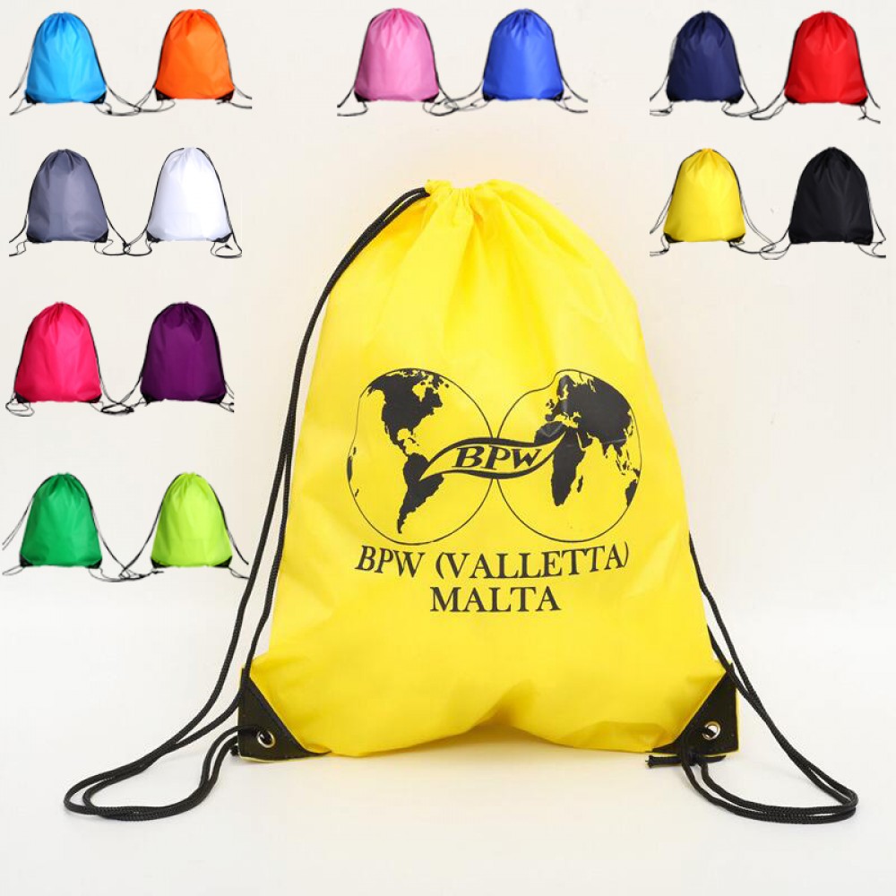 Classic Polyester Drawstring Bags with Logo