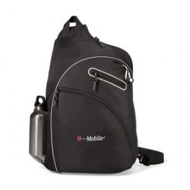 Logo Imprinted Evolution Computer Sling Bag - Black