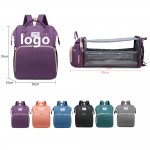 Portable Mommy Diaper Backpack w/USB Charging Port with Logo