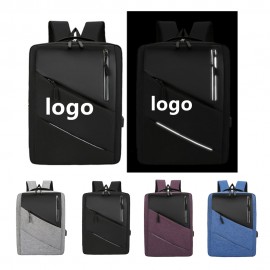 Business Trip Light Reflective Laptop Backpack Student Bag with Logo