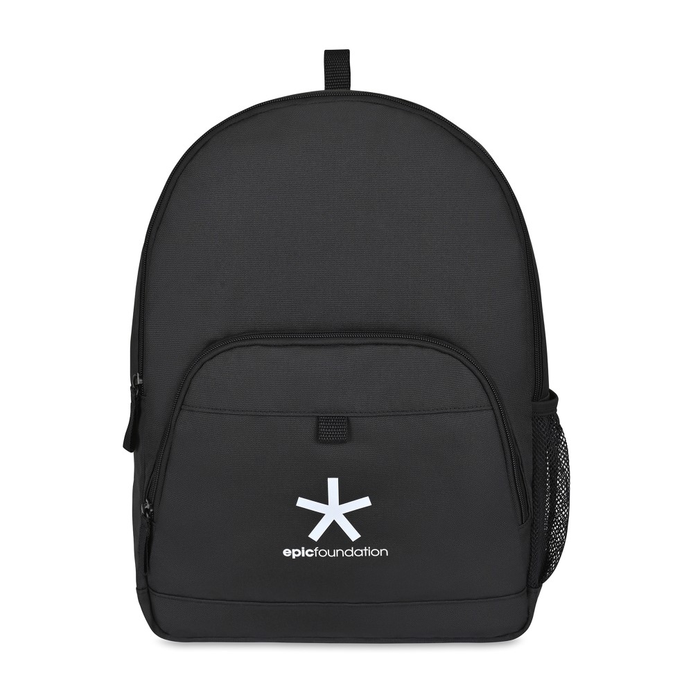 Repeat Recycled Poly Backpack - Black with Logo