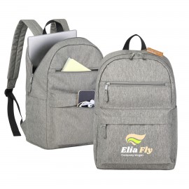 Personalized Recycled RPET Heathered 15'' Laptop Backpack  Personalized Recycled RPET Heathered 15