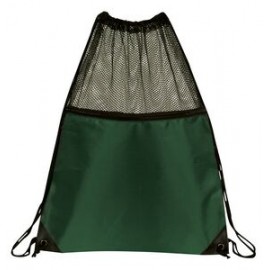 Mesh Drawstring Backpack with Logo