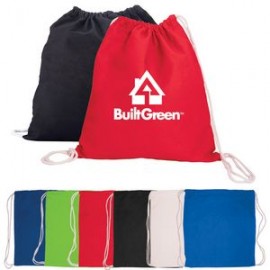 Personalized 5 Oz. Cotton Drawstring Cinch-Up Backpack  Personalized 5 Oz. Cotton Drawstring Cinch-Up Backpack