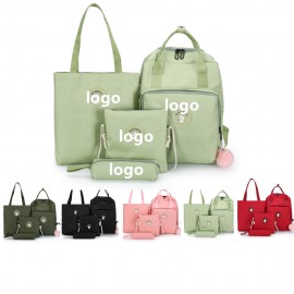 Promotional 4PCS Set Scratch Proof School Backpack
