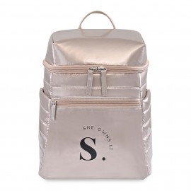 Personalized Aviana Metallics Mini Backpack Cooler - Champagne  Personalized Aviana Metallics Mini Backpack Cooler - Champagne