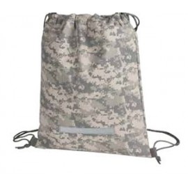 Logo Branded Digital Camouflage Drawstring Backpack