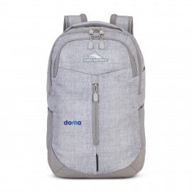 High Sierra Swerve Pro Laptop Backpack - Silver Heather with Logo