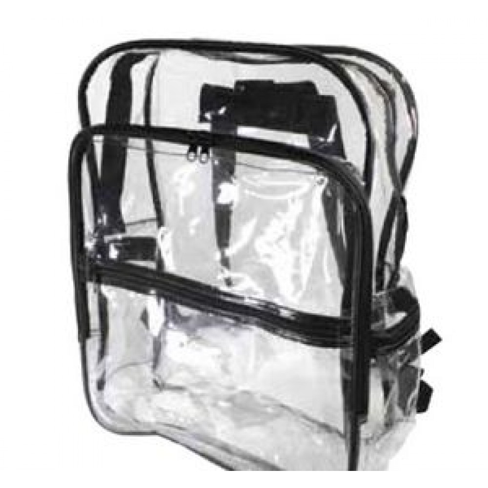 Large Clear Vinyl Backpack with Logo