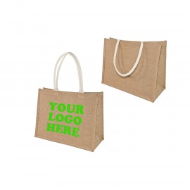 Customized Jute Grocery Tote Bag  Customized Jute Grocery Tote Bag