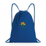 Impact AWARE Recycled Cotton Cinchpack 145g - Blue with Logo