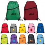 Personalized Drawstring Backpack With Zipper