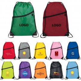 Personalized Drawstring Backpack With Zipper