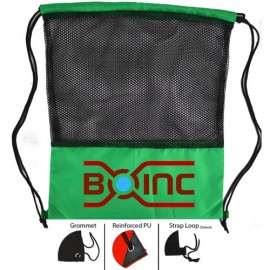 Mesh Drawstring Bag (15" x 18") with Logo