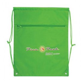 Promotional Custom 210D Polyester Drawstring Backpack Cinch Bag 15"x18.75"