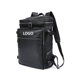 Personalized Men's Travel Leather Backpack