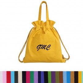 Cotton Drawstring Backpack with Logo